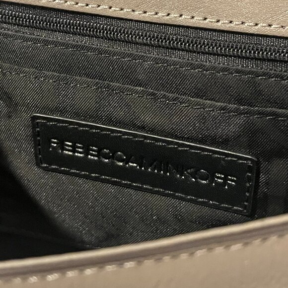 Rebecca Minkoff NWT Love Gray Suede Chevron Quilted Crossbody Bag Purse - Picture 1 of 4
